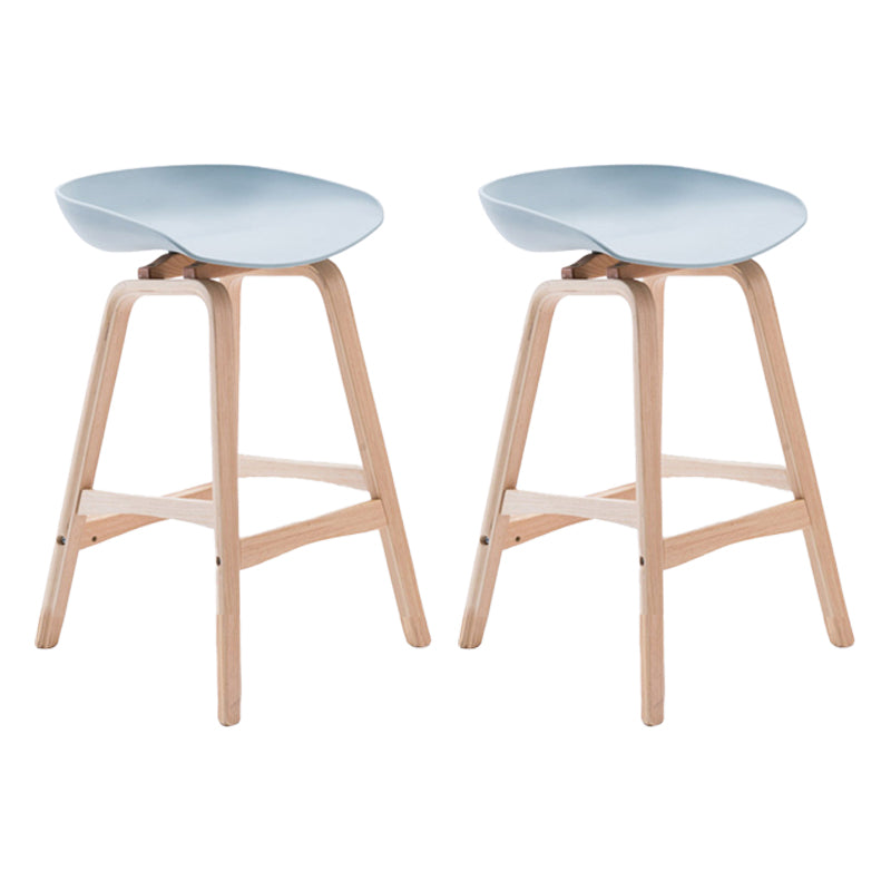 Scandinavian Footrest Milk Tea Shop Stool Matte Finish Plastic Barstool