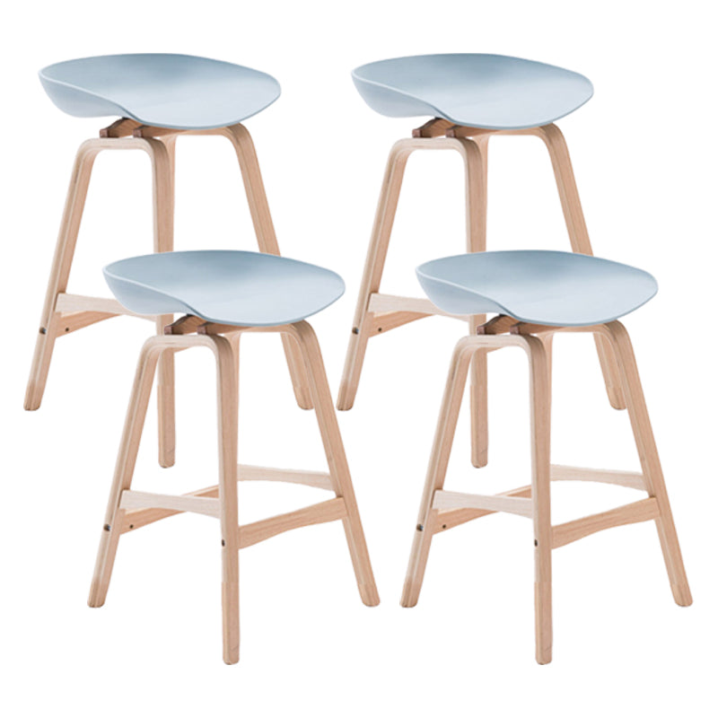 Scandinavian Footrest Milk Tea Shop Stool Matte Finish Plastic Barstool