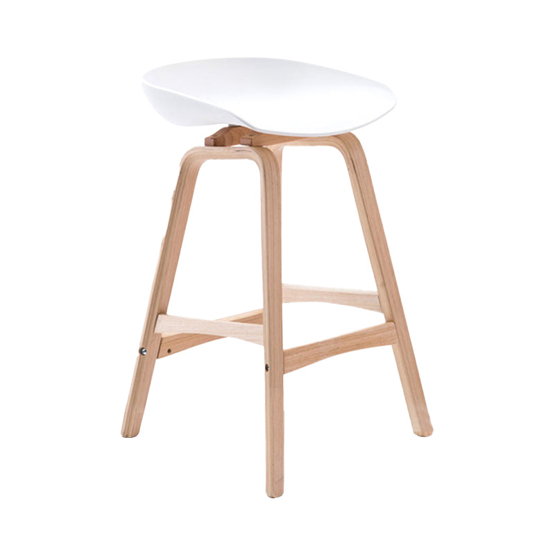 Scandinavian Footrest Milk Tea Shop Stool Matte Finish Plastic Barstool
