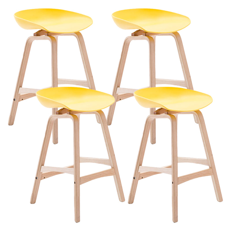 Scandinavian Footrest Milk Tea Shop Stool Matte Finish Plastic Barstool