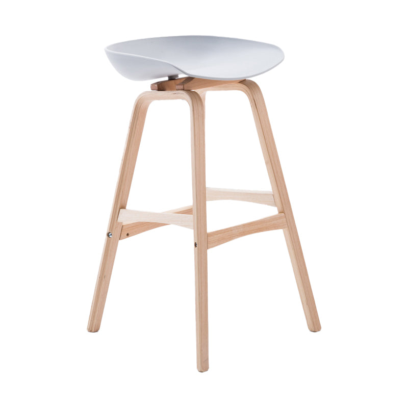 Scandinavian Footrest Milk Tea Shop Stool Matte Finish Plastic Barstool