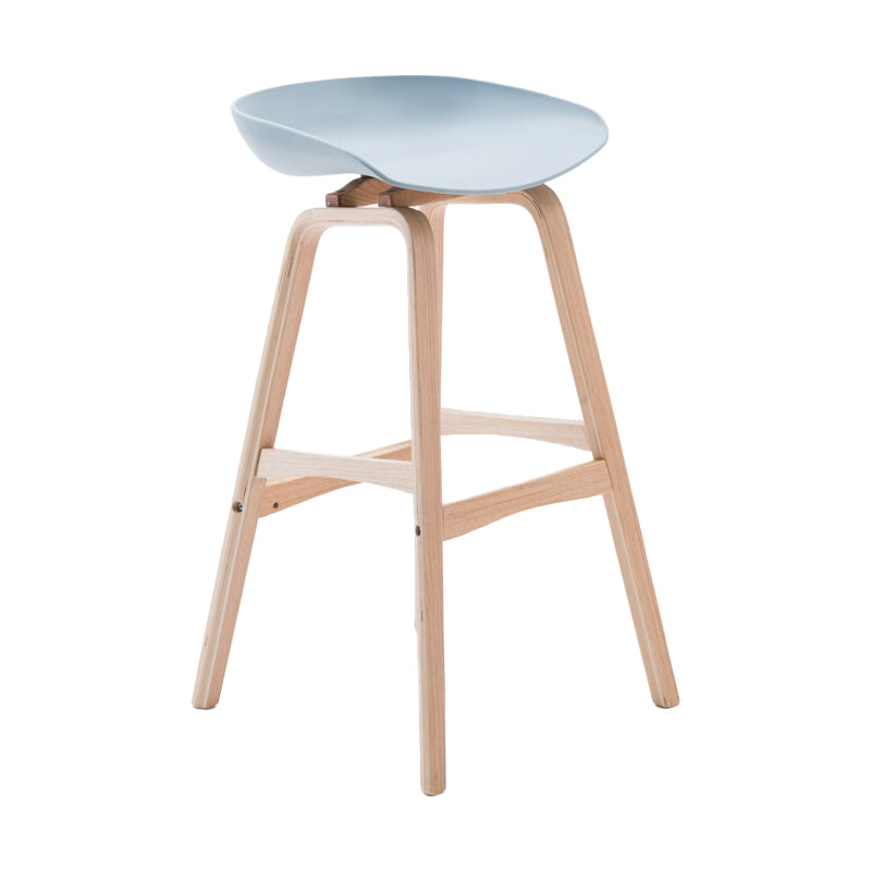Scandinavian Footrest Milk Tea Shop Stool Matte Finish Plastic Barstool