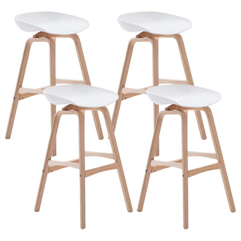 Scandinavian Footrest Milk Tea Shop Stool Matte Finish Plastic Barstool