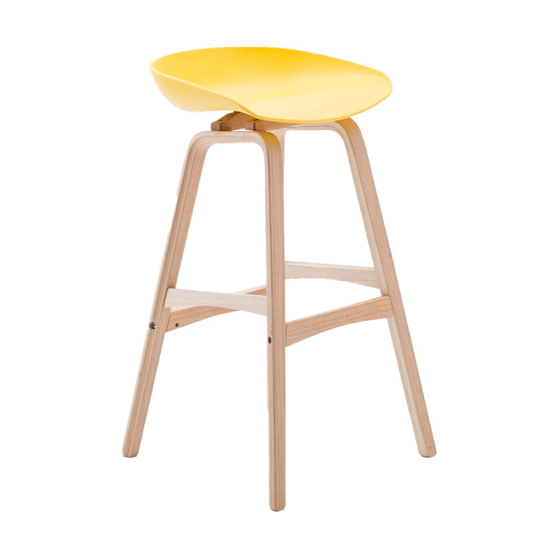 Scandinavian Footrest Milk Tea Shop Stool Matte Finish Plastic Barstool