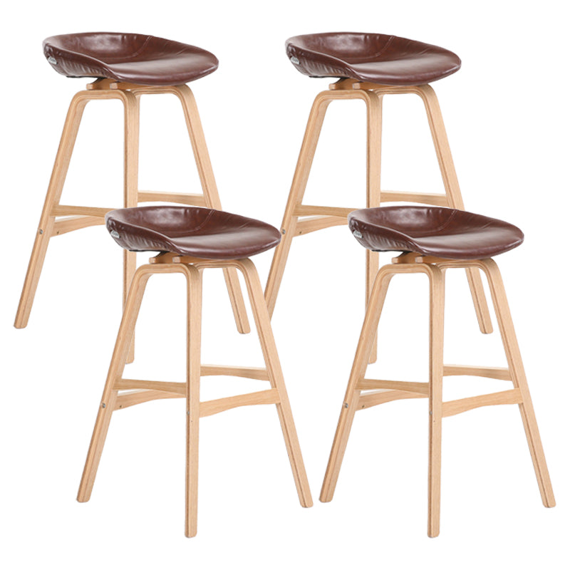 Scandinavian Footrest Milk Tea Shop Stool Matte Finish Plastic Barstool