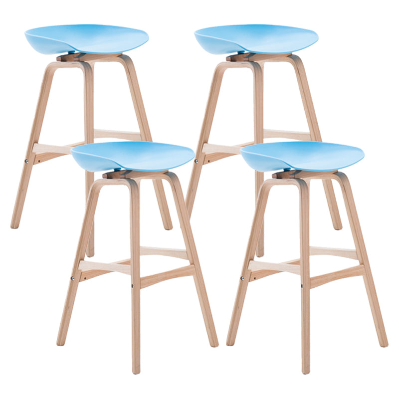 Scandinavian Footrest Milk Tea Shop Stool Matte Finish Plastic Barstool