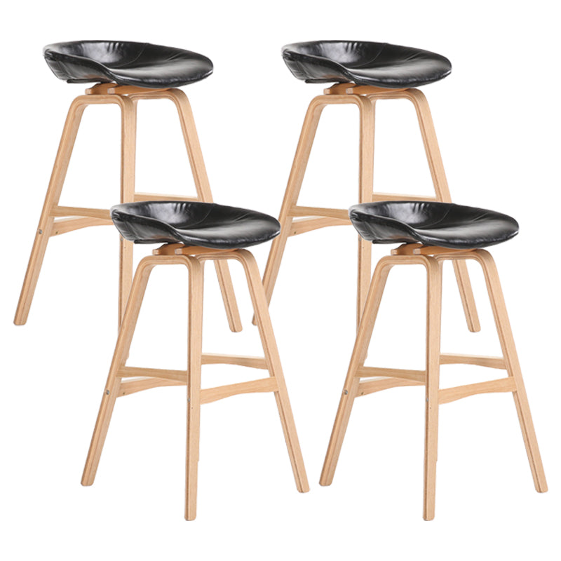 Scandinavian Footrest Milk Tea Shop Stool Matte Finish Plastic Barstool