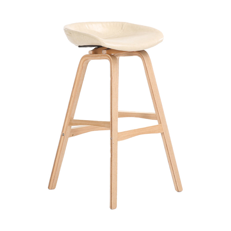 Scandinavian Footrest Milk Tea Shop Stool Matte Finish Plastic Barstool
