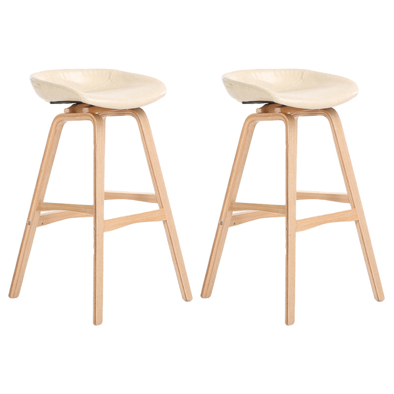 Scandinavian Footrest Milk Tea Shop Stool Matte Finish Plastic Barstool