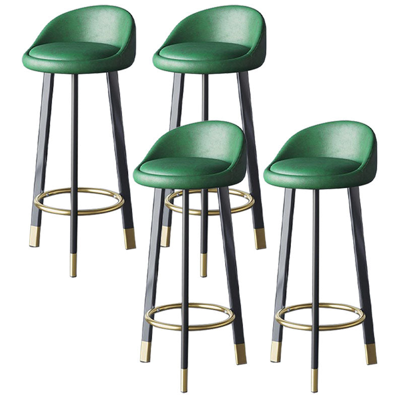 Scandinavian Living Room Low Back Stool Matte Finish Upholstered Swivel Stool