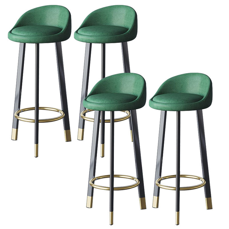 Scandinavian Living Room Low Back Stool Matte Finish Upholstered Swivel Stool