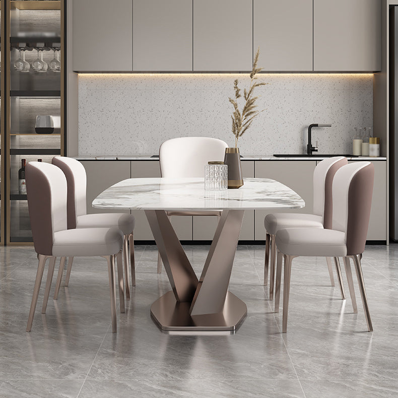 Glam 1/2/5/6/7 Pieces Dining Room Set Sintered Stone Dining Table