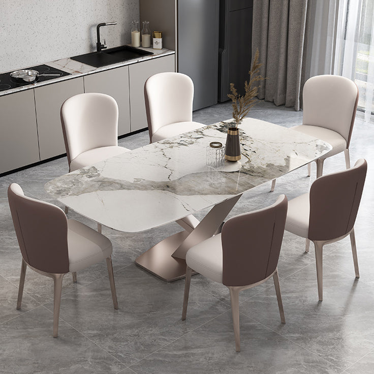 Glam 1/2/5/6/7 Pieces Dining Room Set Sintered Stone Dining Table