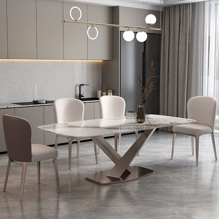 Glam 1/2/5/6/7 Pieces Dining Room Set Sintered Stone Dining Table