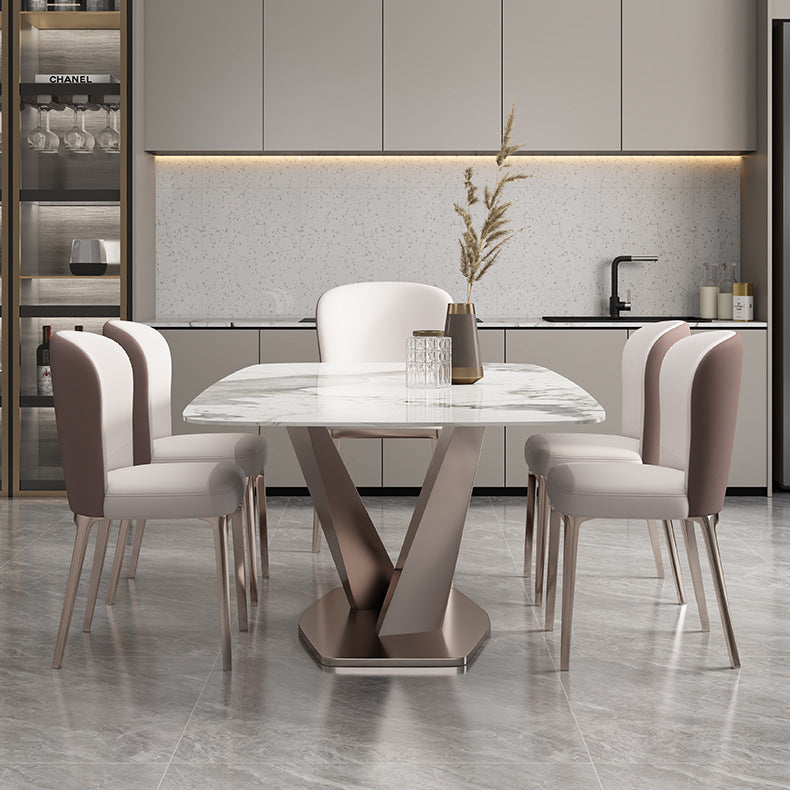 Glam 1/2/5/6/7 Pieces Dining Room Set Sintered Stone Dining Table
