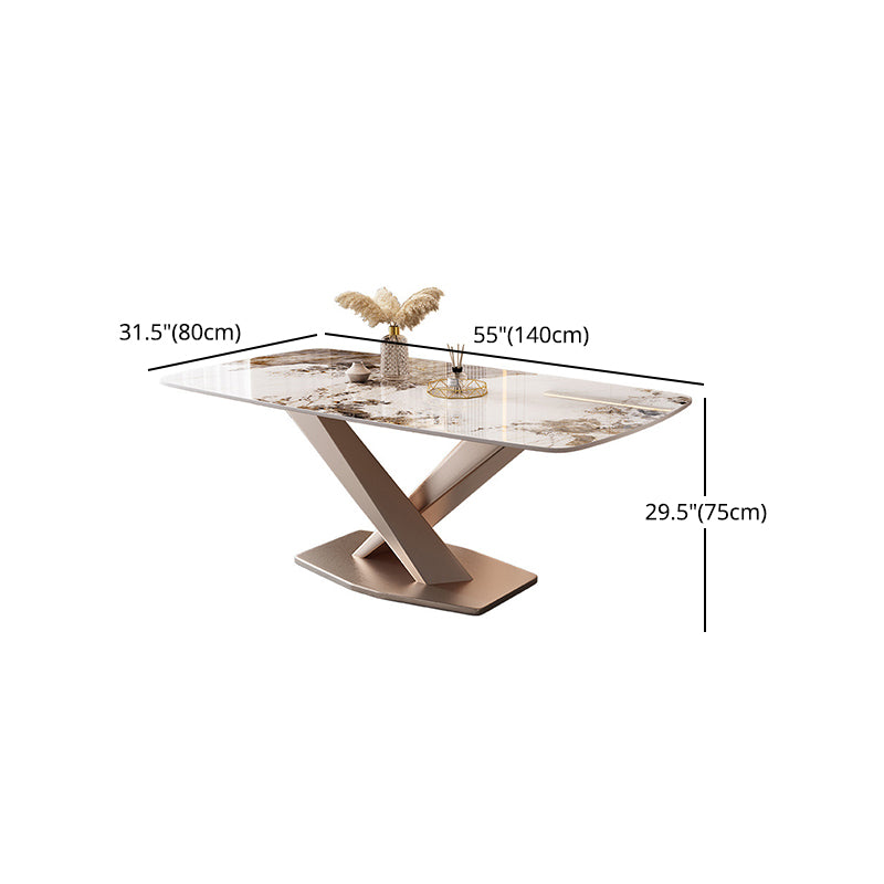 Glam 1/2/5/6/7 Pieces Dining Room Set Sintered Stone Dining Table