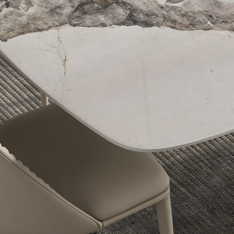 Modern 1/3/4/6/7 Pieces Dinette Set with Sintered Stone Top Rectangle Dining Table Set