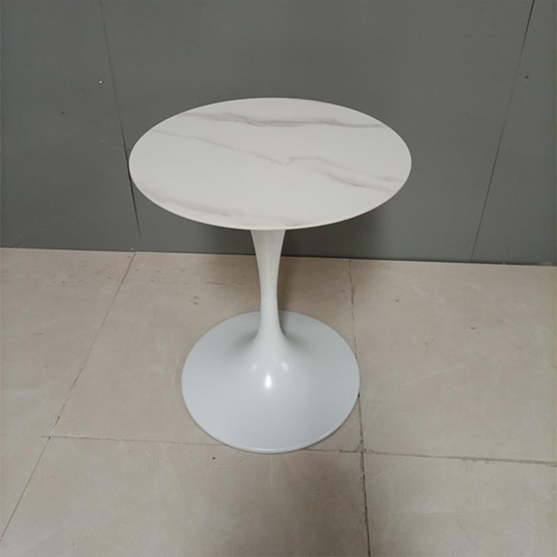 Modern Round Top Dinette Table Metal Base Dining Table for Restaurant