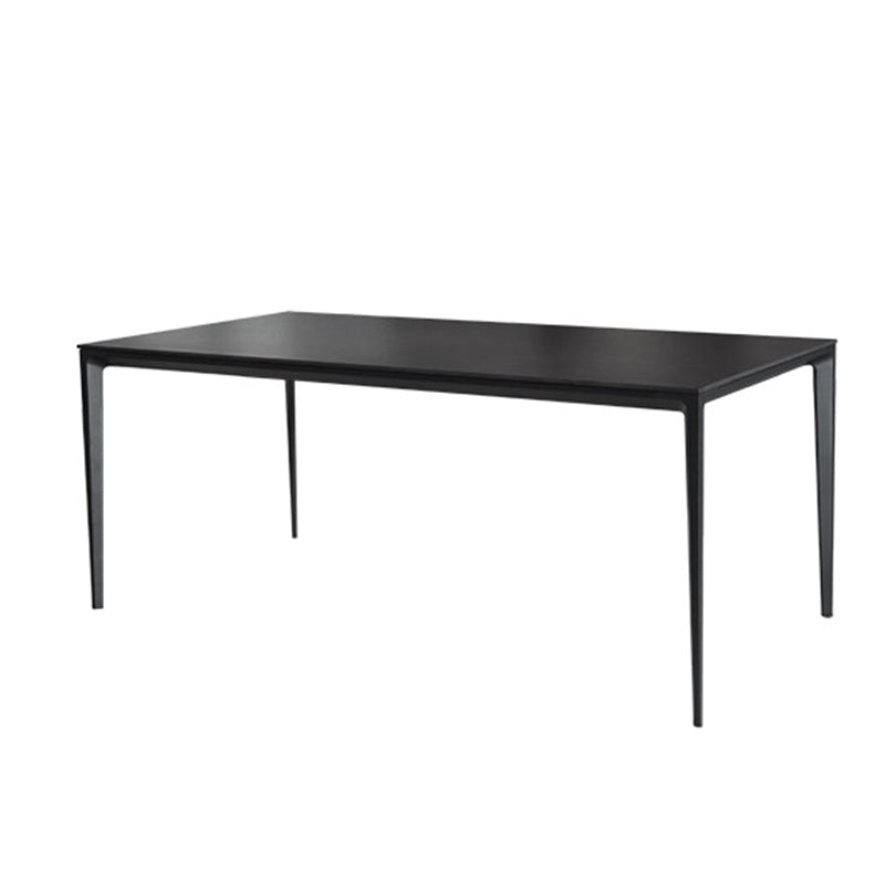Metal Base Rectangle Dining Table Sintered Stone Table with 4 Legs