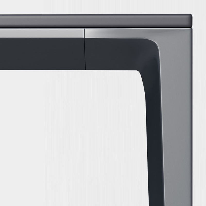 Metal Base Rectangle Dining Table Sintered Stone Table with 4 Legs