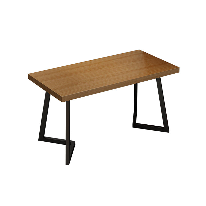 Industrial Wooden Dining Table Double Pedestal Dining Table for Restaurant