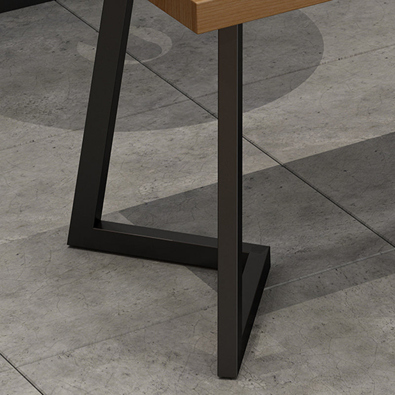 Industrial Wooden Dining Table Double Pedestal Dining Table for Restaurant