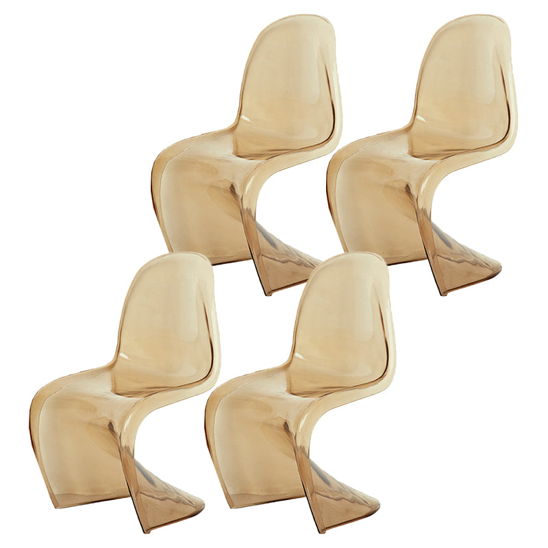 Nordic Style Armless Chair Plastic Home Side Chair for Dining Room