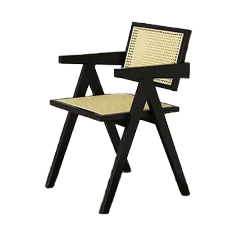 Nordic Style Arm Chair Wood Open Back Dining Side Chair for Dining Room