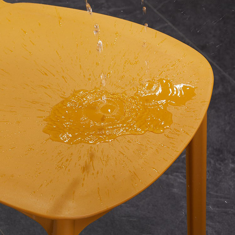 Scandinavian Plastic Patio Dining Side Chair Open Back Stacking Side Chair