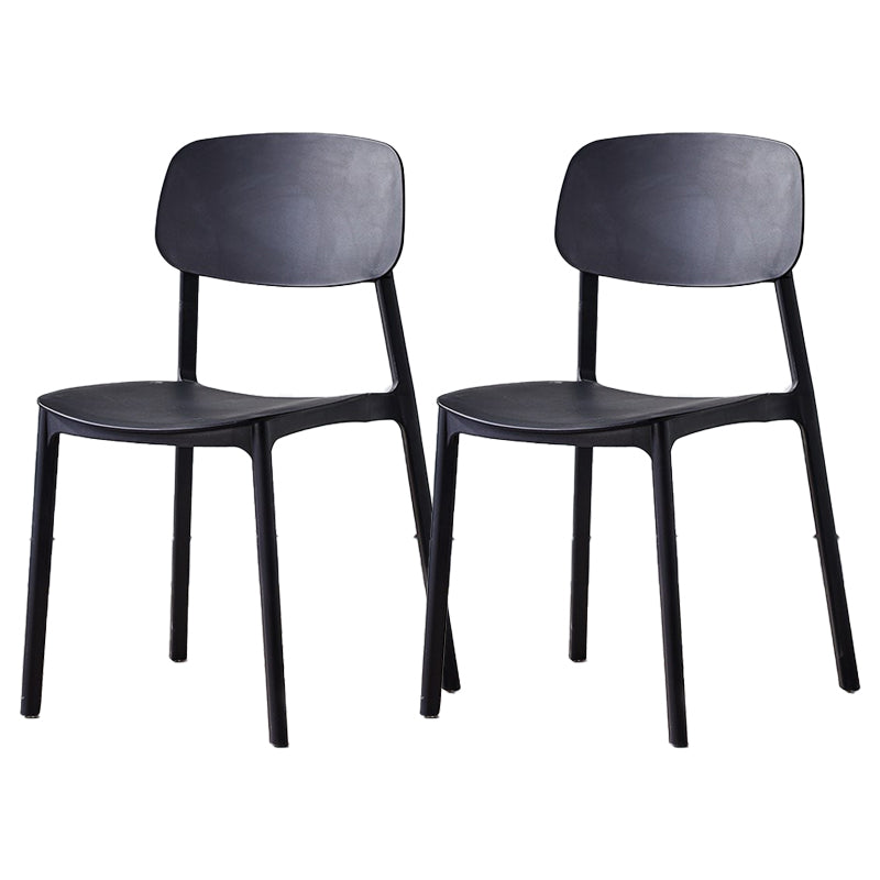 Scandinavian Plastic Patio Dining Side Chair Open Back Stacking Side Chair