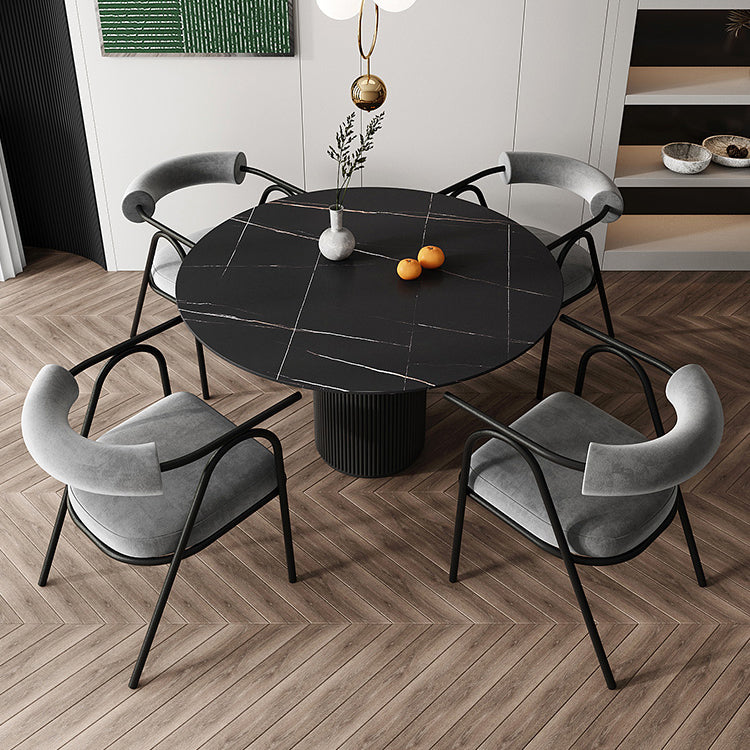 Modern 1/5 Pieces Dining Set Round Stone Dining Table for Dining Room