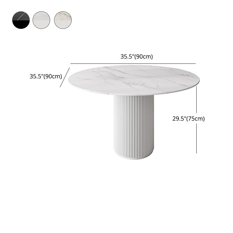 Modern 1/5 Pieces Dining Set Round Stone Dining Table for Dining Room