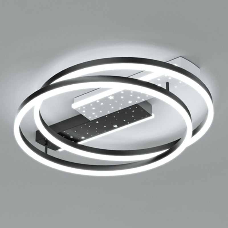 Minimalism Linear Ceiling Lamp Fixture Contemporary Metal LED Ceiling Mount Light