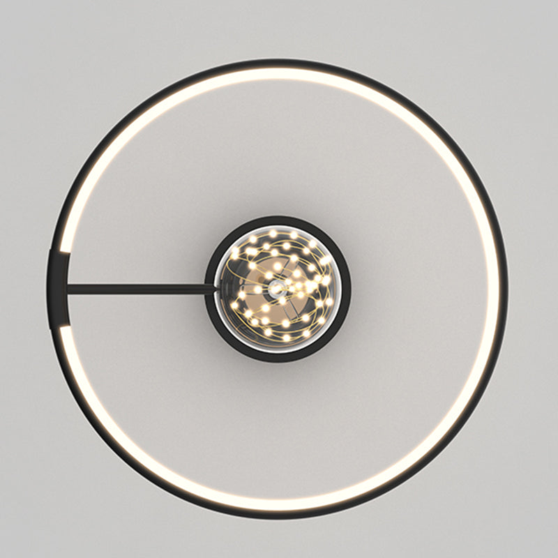 2- Light Spherical Ceiling Lamp Modern Style Glass Ceiling Lighting for Living Room