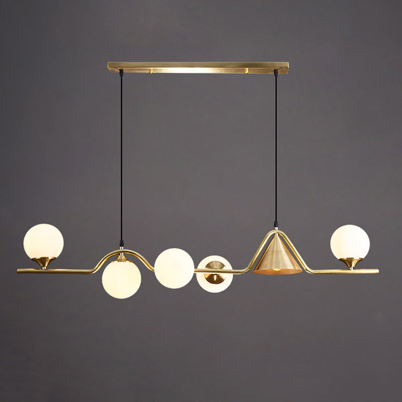 Contemporary Style Spherical Island Lighting Ideas Glass Island Lights