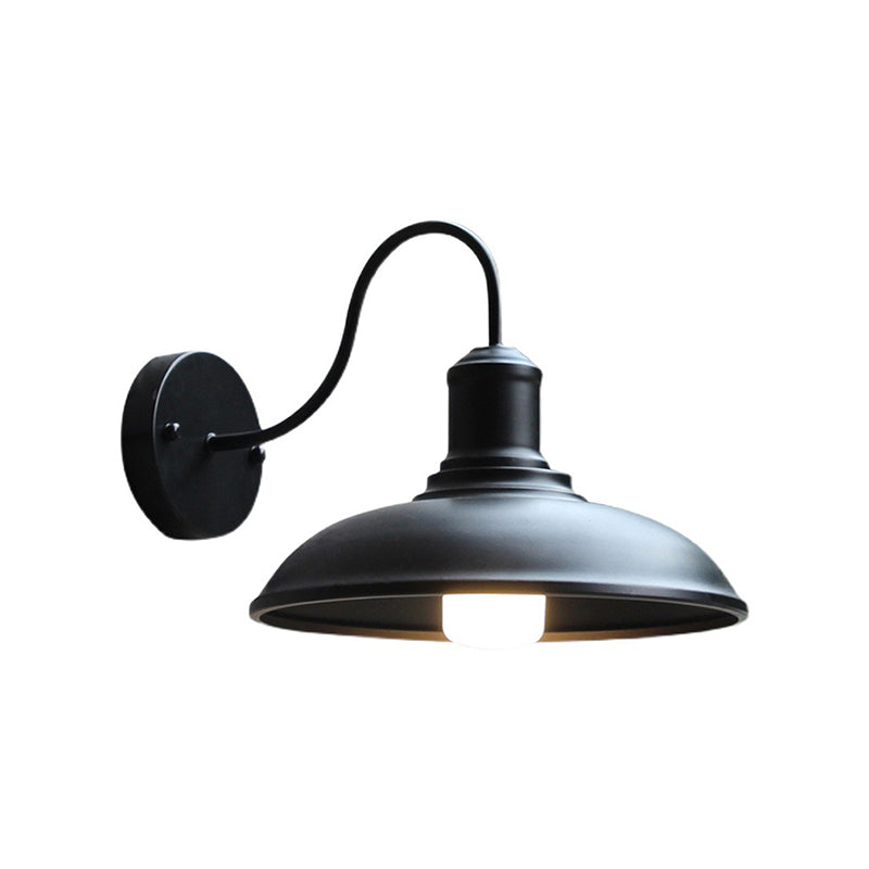 Accesorios de iluminación de cuello de cabello de metal estilo industrial 1 lámparas de pared de luz