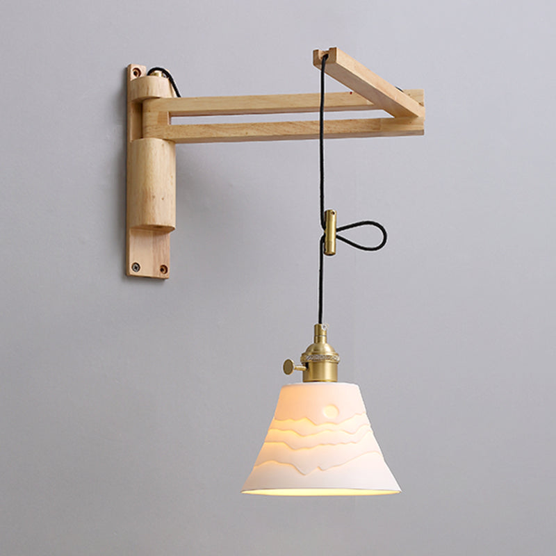 STANTE MODERNO MONTICOLO MONTO DI MOLTO LUCE LAMPARE SCONCA A MOLTO REGOLABILE con legno per camera da letto