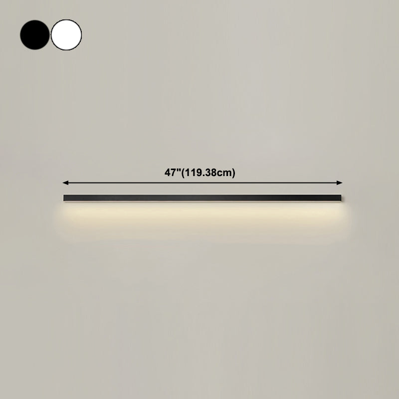 Accoglienza a parete in metallo a forma lineare moderna lampada montata a parete a 1 luci