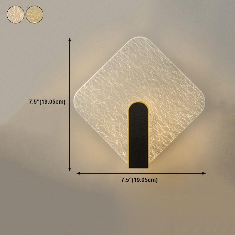 Splique de pared geométrica acrílica Luz LED de luz LED de lujo para escaleras para escaleras