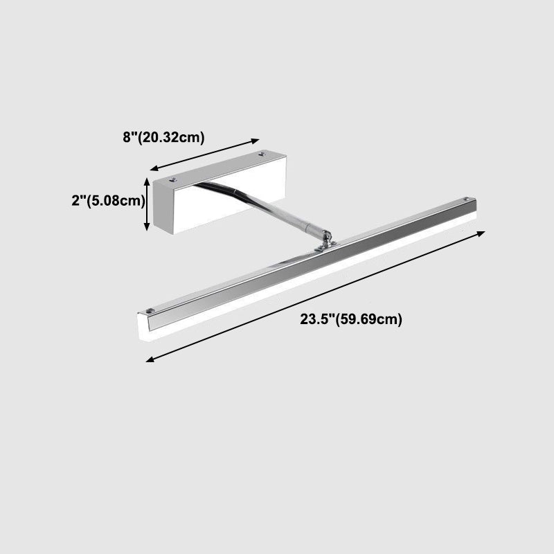 1 lichte lineaire ijdelheid wandlampen moderne stijl metalen muurwand sconce