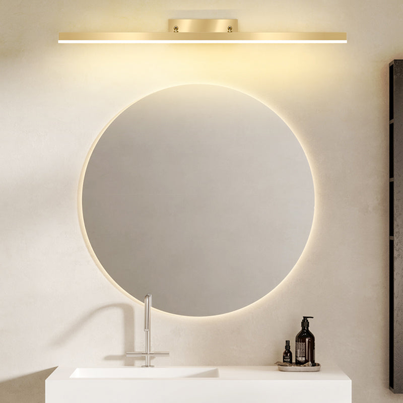 Light Luxury Style Metal Vanity Mirror Light Rectangle Led Vanity Lamp for Shower Room