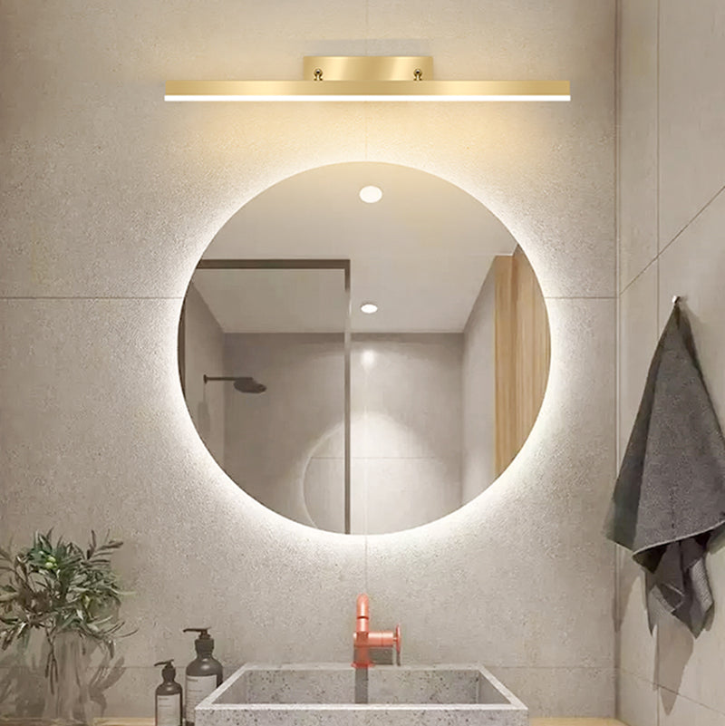 Light Luxury Style Metal Vanity Mirror Light Rectangle Led Vanity Lamp for Shower Room