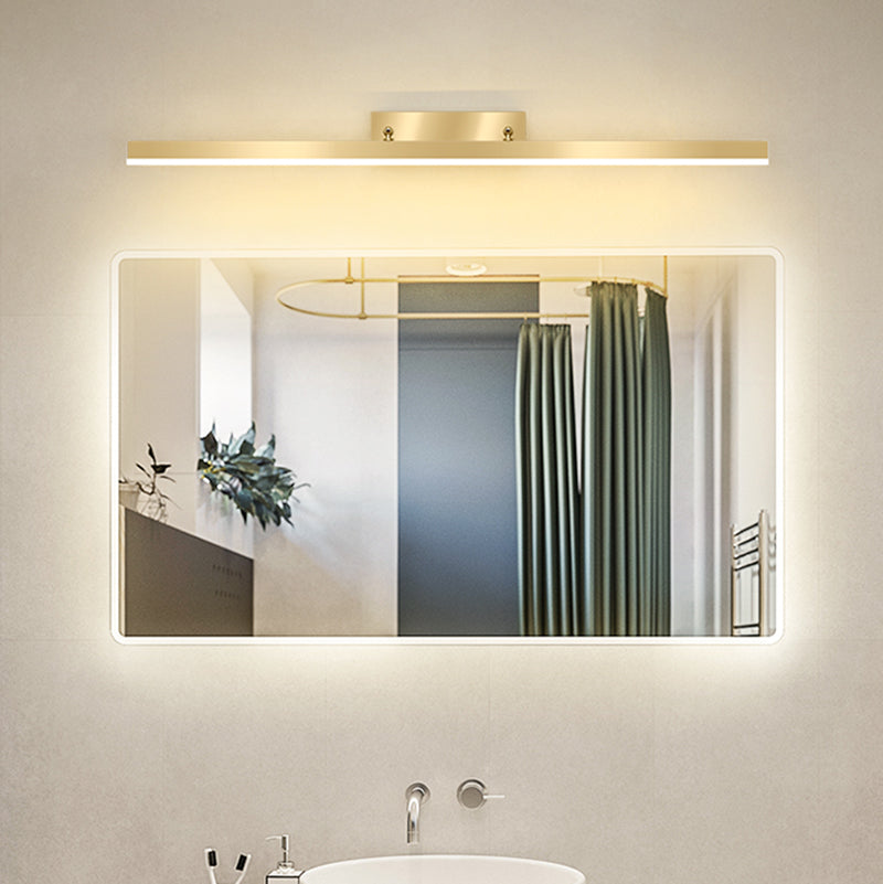 Light Luxury Style Metal Vanity Mirror Light Rectangle Led Vanity Lamp for Shower Room