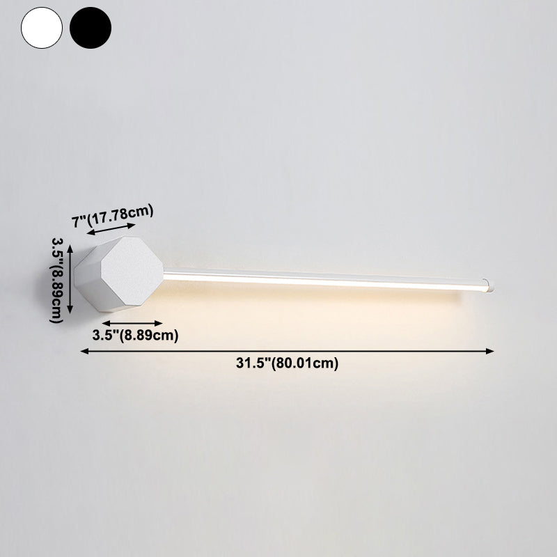 1-Light Linear Wall Sconce Modern Style Metal Sconce Lamp for Shower Room