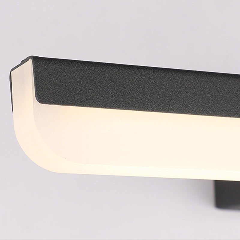 1-Light Linear Murce Sconce Modern Style Metal Appince Lampe pour la salle de bain