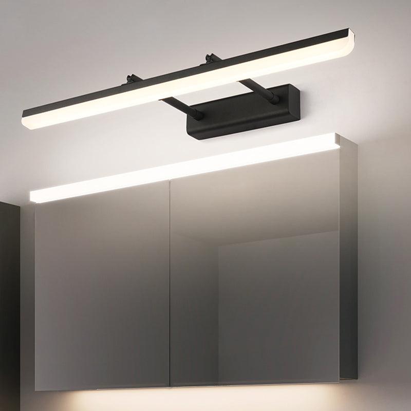 1-Light Linear Murce Sconce Modern Style Metal Appince Lampe pour la salle de bain