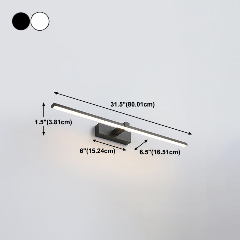Lampada sconde in metallo moderno a parete a 1 luci per il bagno