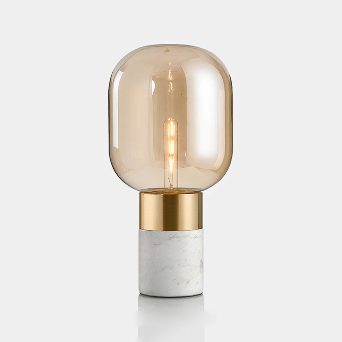 1 lampe de table de nuit géométrique légère lampe de table en verre de style moderne