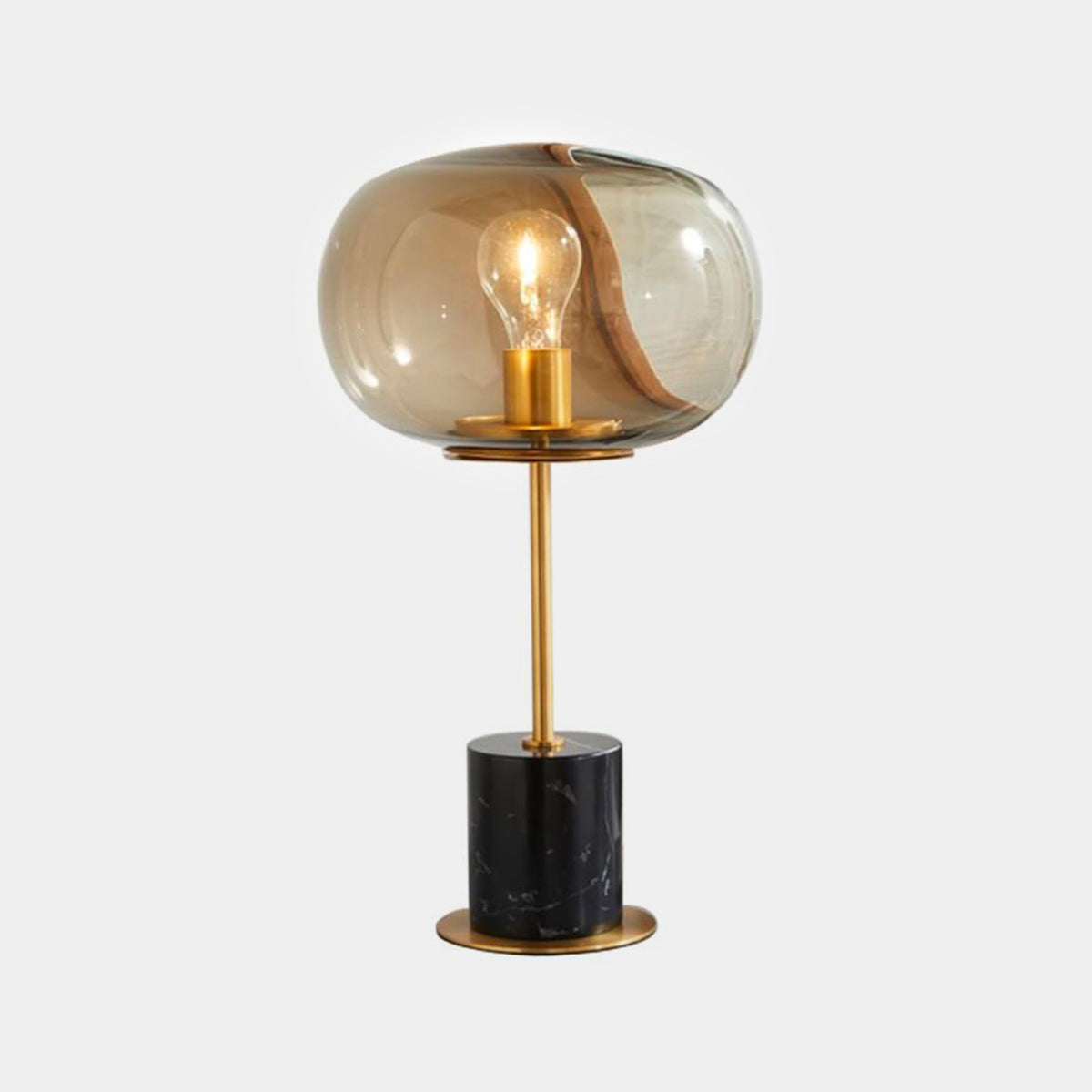 1 lampe de table de nuit géométrique légère lampe de table en verre de style moderne