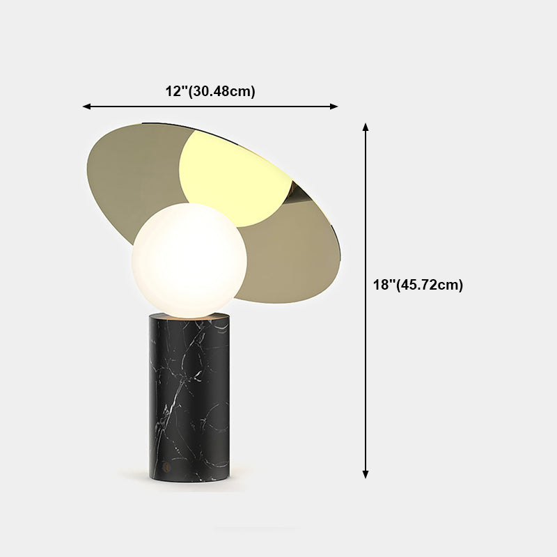 1 lampe de table de nuit géométrique légère lampe de table en verre de style moderne